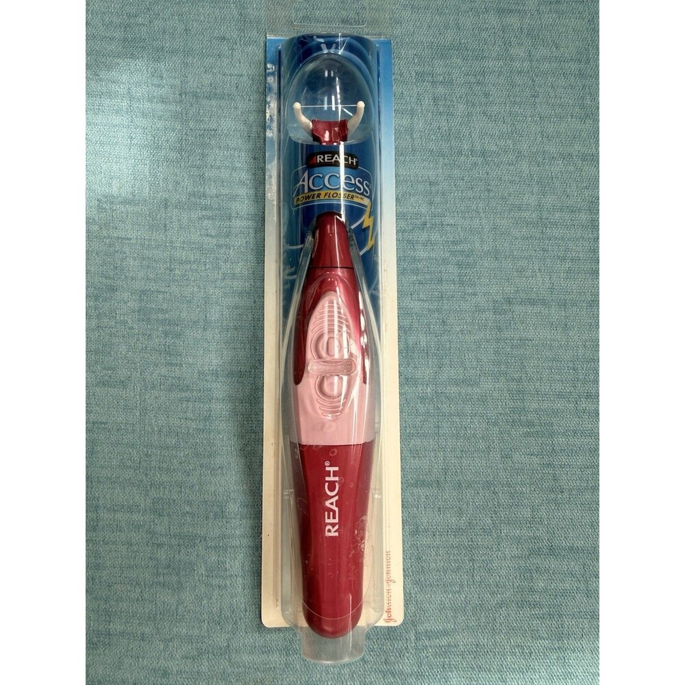 Reach Access POWER FLOSSER w 8 Flossing Heads New in Package Discontinued Pink